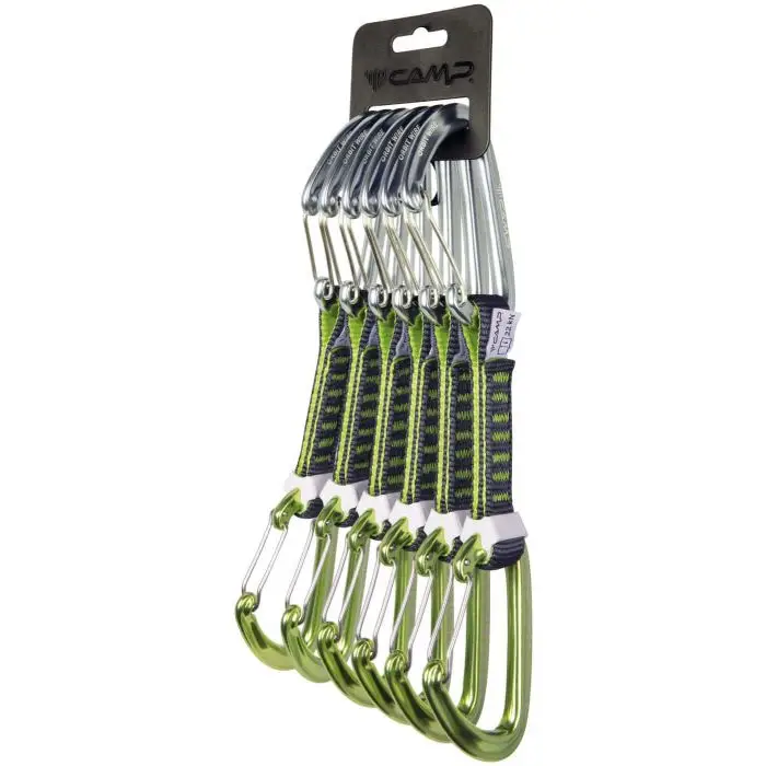Zestaw ekspresów CAMP ORBIT WIRE KS 6 PACK 12CM GREEN Tani