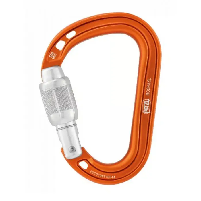 Tani Karabinek PETZL ROCHA SCREW LOCK M027AA00 / ORANGE