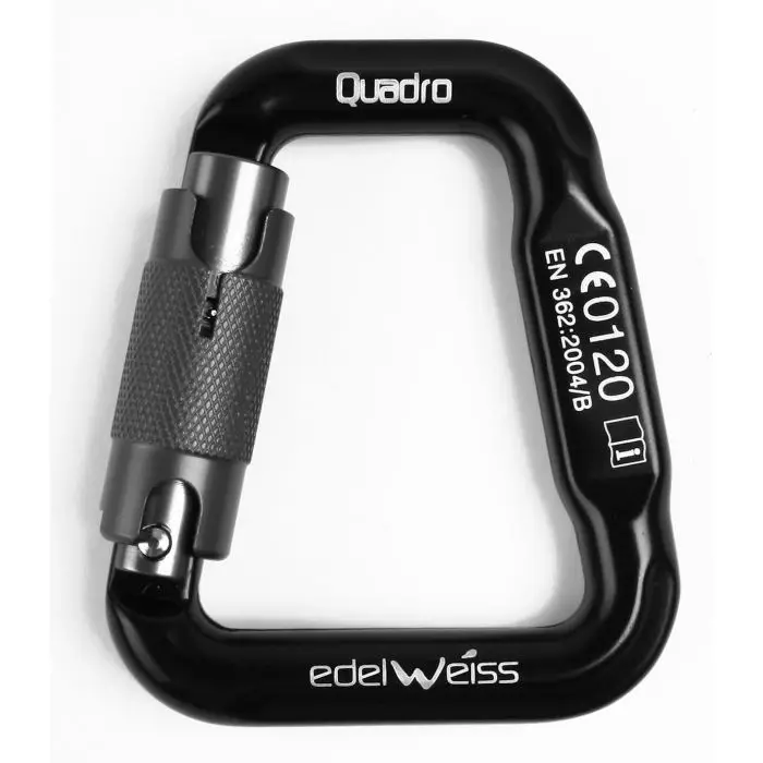 Karabinek EDELWEISS QUADRO BLACK Nowość