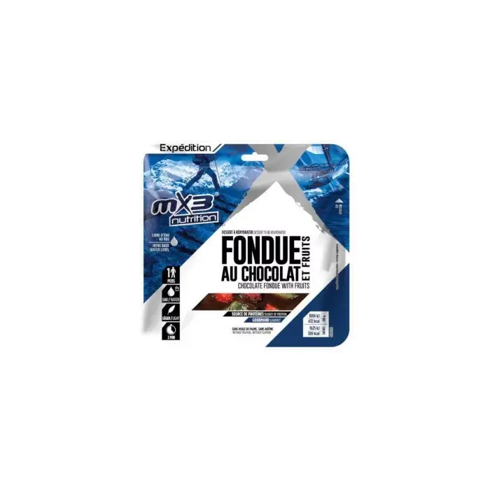 Żywność liofilizowana MX3 NUTRITION FONDUE CZEKOLADOWE Z OWOCAMI 90G Do wyczerpania zapasów