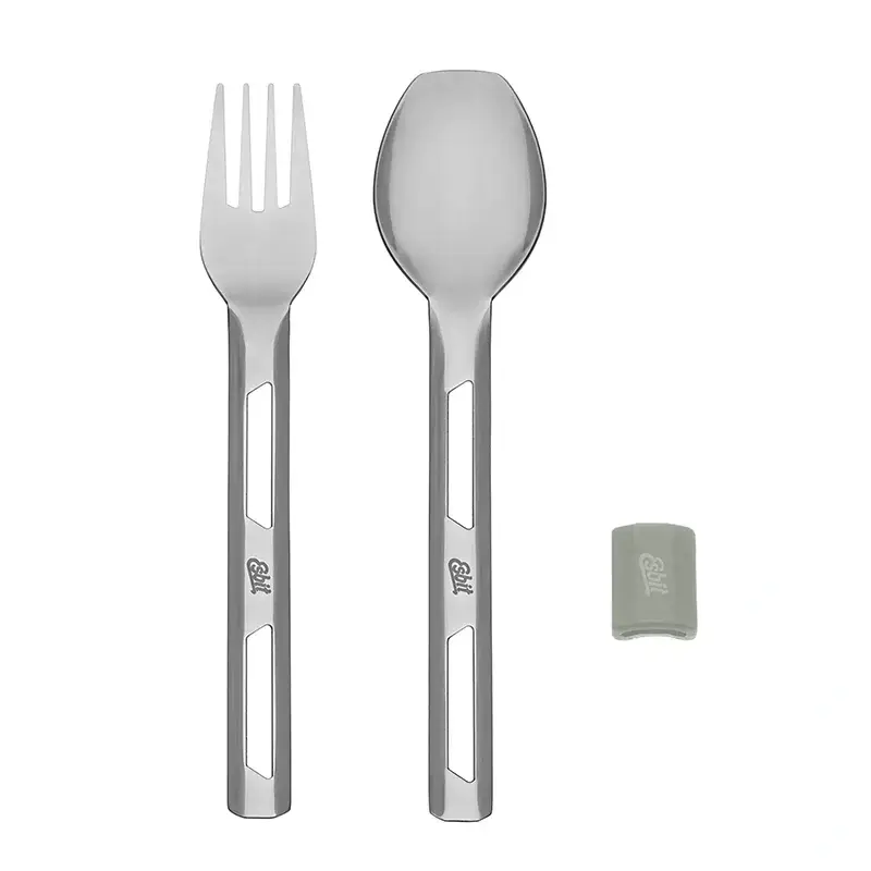 Sztućce Turystyczne Cutlery Set z Silikonową Opaską Esbit L Stone Grey (STC-2SL-SG-L) Wybór klientów
