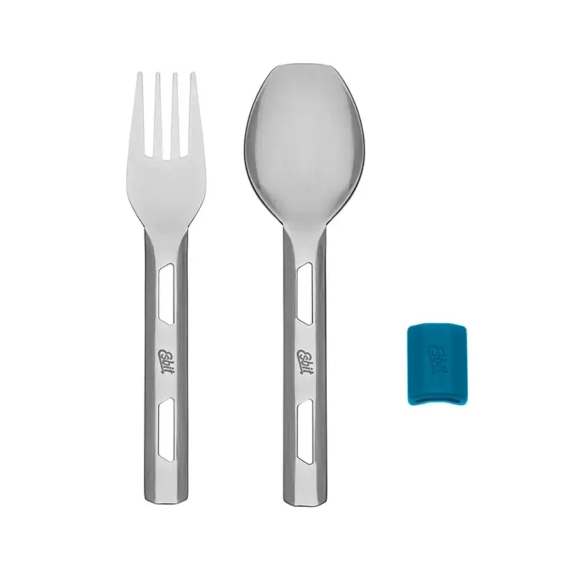 Sztućce Turystyczne Cutlery Set z Silikonową Opaską Esbit S Polar Blue (STC-2SL-PB-S) Obniżka ceny
