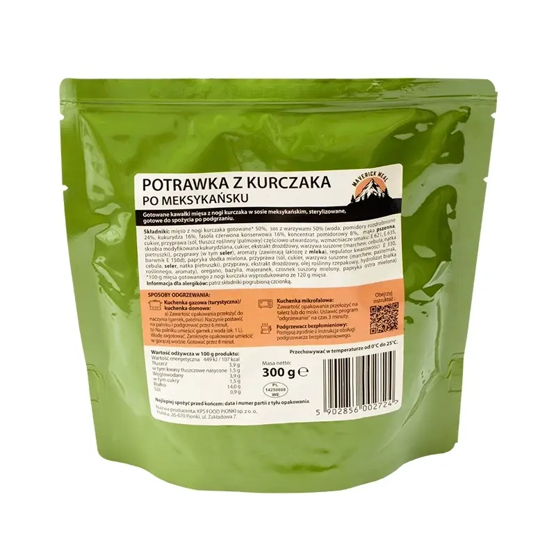 Zamów dziś Racja Żywnościowa Potrawka Z Kurczaka Po Meksykańsku 300g Maverick (14691606231)