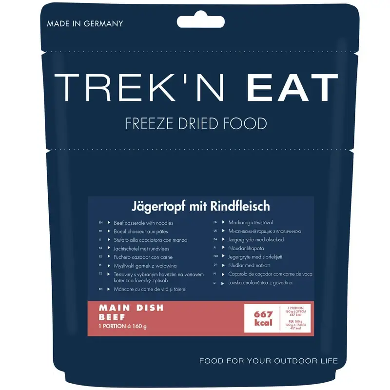 Danie Liofilizowane Danie Z Wołowiną I Makaronem 160 g Trek'n Eat Ekspresowa dostawa