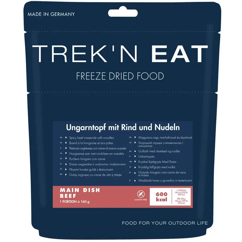Okazja Danie Liofilizowane Danie Z Wołowiną I Makaronem Na Ostro 160 g Trek'n Eat