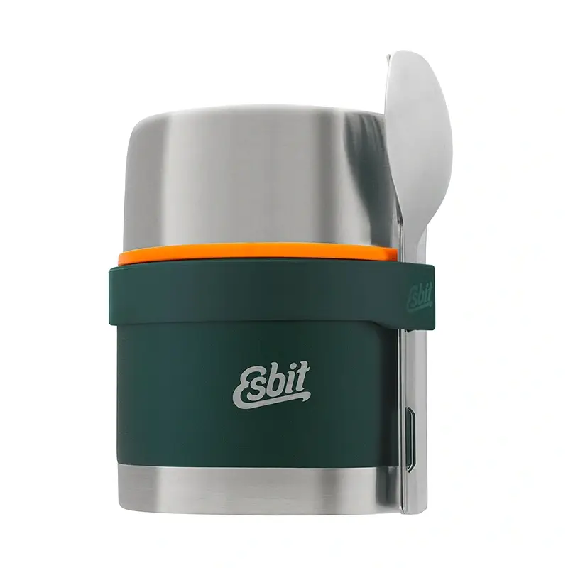 Bezpieczne zakupy Termos Obiadowy Food Jug Esbit 500 ml + Zestaw Sztućców Forest Green (FJ500ML)