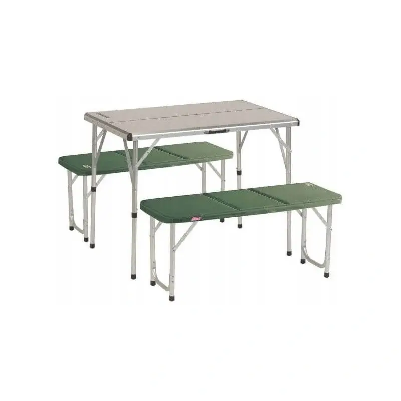 Bezpieczne zakupy Zestaw Turystyczny Stół + 2 Ławki Pack Away Table Coleman