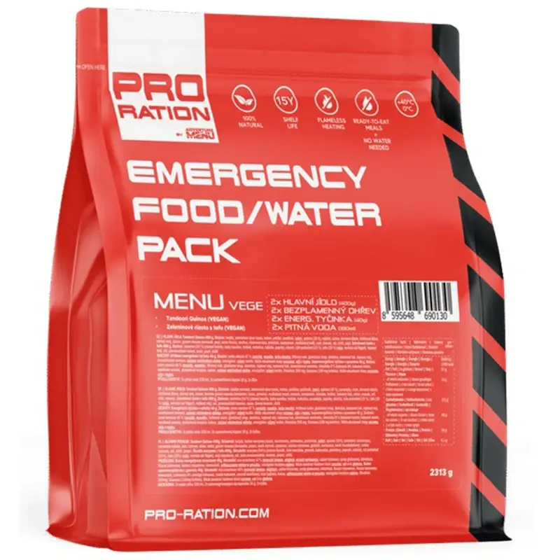 Racja Żywnościowa Pro Ration Emergency Food/Water Pack - Menu VEGE Tylko do końca tygodnia