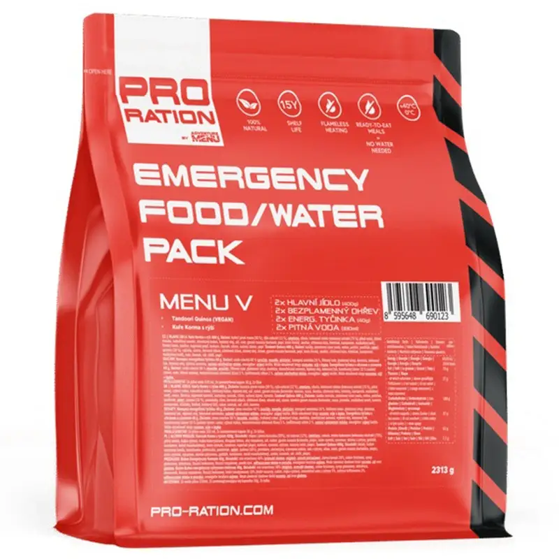 Racja Żywnościowa Pro Ration Emergency Food/Water Pack - Menu V Do wyczerpania zapasów