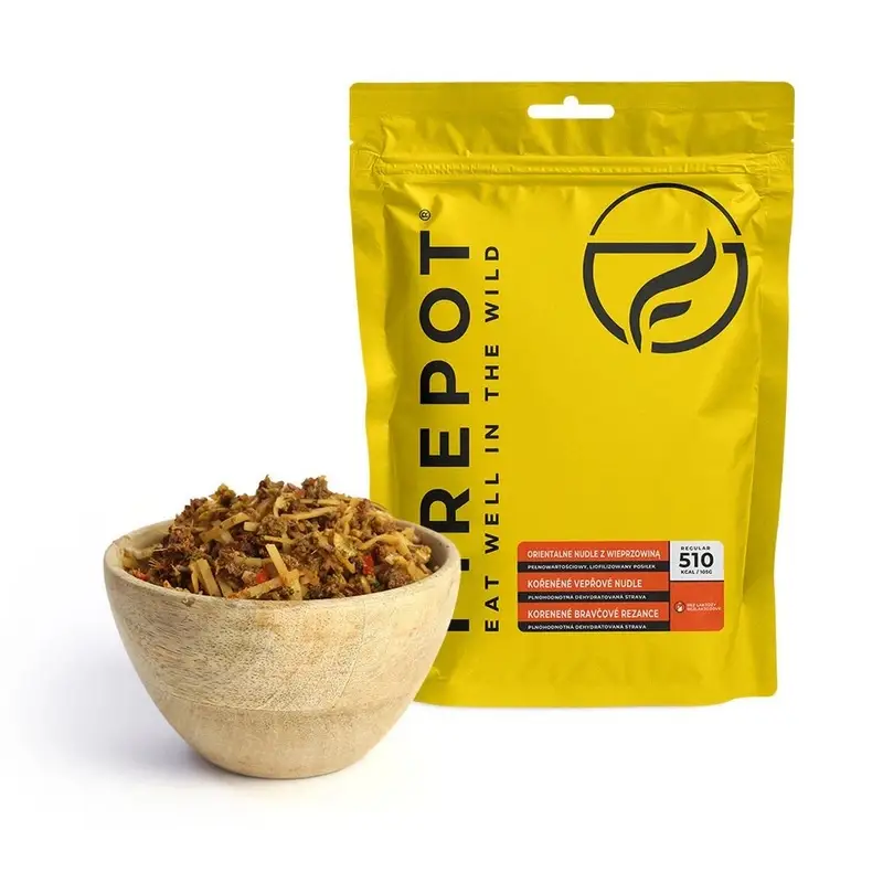 Hit sprzedaży Danie Liofilizowane Orientalne Nudle Z Wieprzowiną 105 g FIREPOT