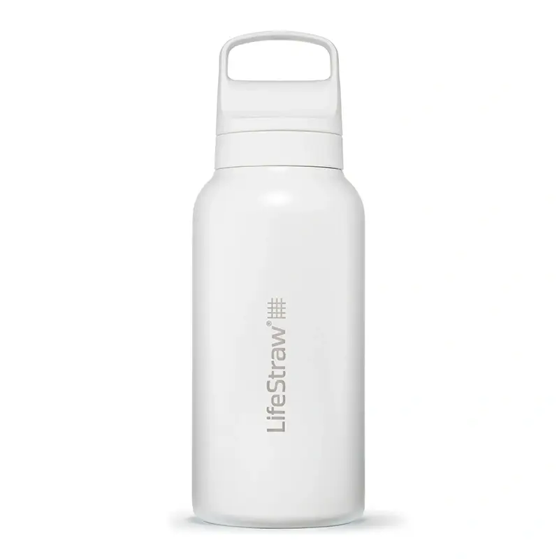 Obniżka ceny Butelka Turystyczna Lifestraw Go 2.0 Steel Z Filtrem 1 L Biały