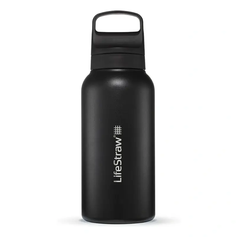Butelka Turystyczna Lifestraw Go 2.0 Steel Z Filtrem 1 L Czarna Darmowy zwrot