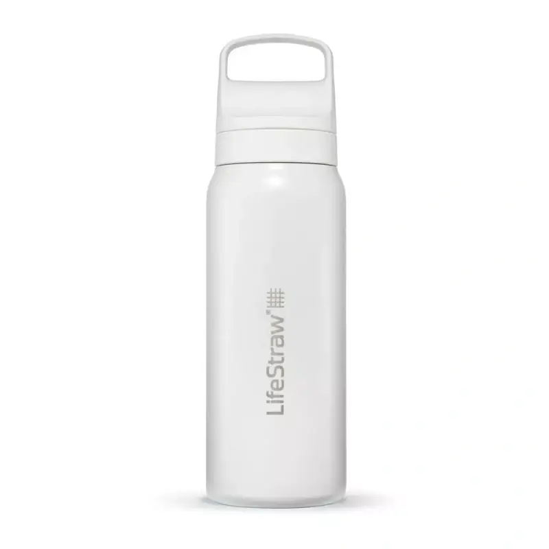 Butelka Turystyczna Lifestraw Go 2.0 Steel Z Filtrem 700 ml Biała Tylko do końca tygodnia