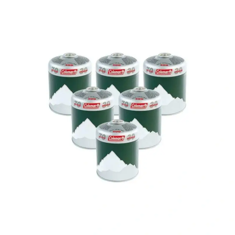 Niska cena Zestaw Kartuszy Gazowych Coleman Butan Propan C500 Value 6 Pack