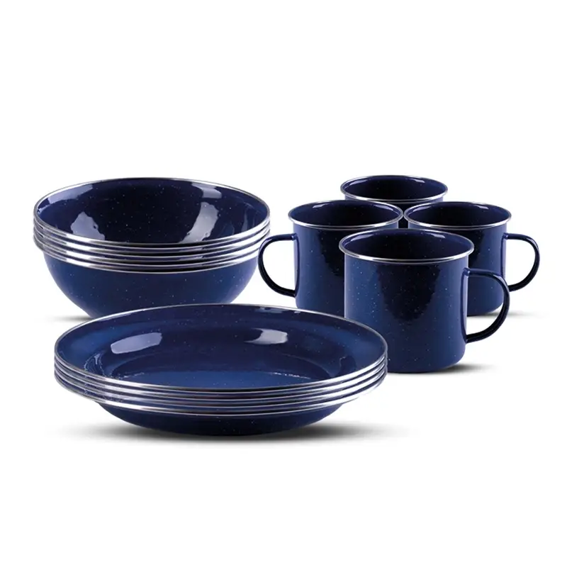 Zestaw Naczyń Turystycznych 12 Elementów Western Mil-tec Granatowy (14678000) Oferta