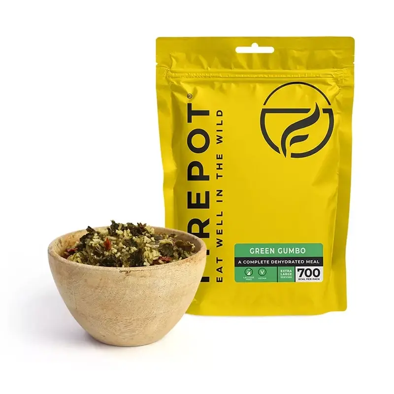 Darmowy zwrot Danie Liofilizowane Zielony Kociołek Gumbo XL 165g FIREPOT