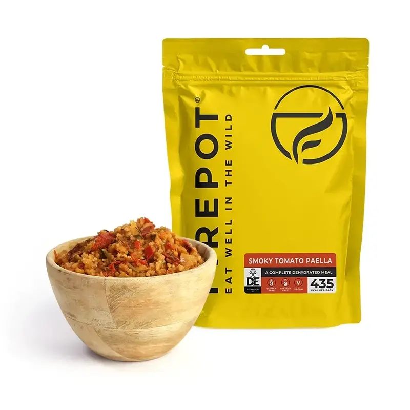 Danie Liofilizowane Paella Z Wędzonymi Pomidorami 135g FIREPOT Łatwy zwrot