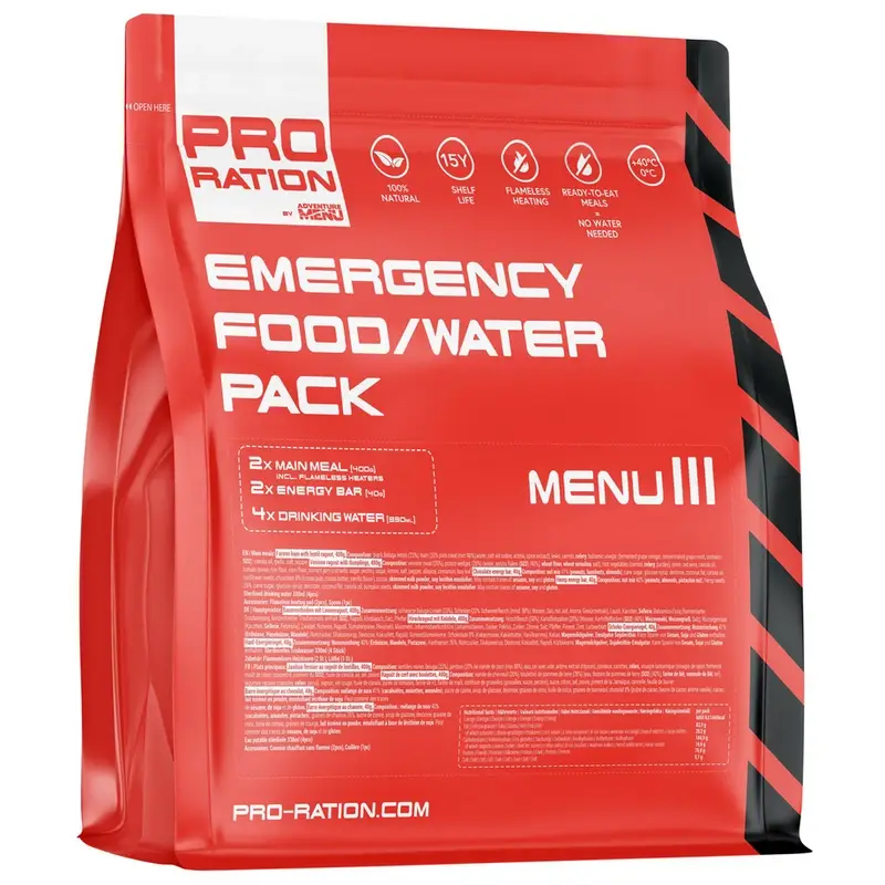 Racja Żywnościowa Pro Ration Emergency Food/Water Pack - Menu III Oferta limitowana