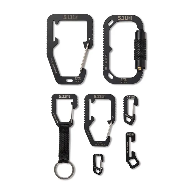 Zestaw Sześciu Karabinków Hardpoint Kit 5.11 Czarne (5830049) Nowy