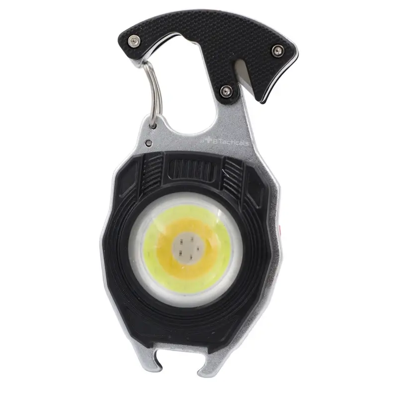 Lampka EDC COB z Pojedynczym Karabińczykiem 8w1 JB Tacticals Czarna Cena promocyjna