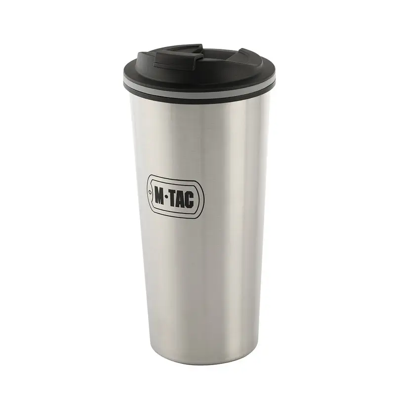 Kubek Termiczny Z Zaworem 450 ml M-Tac Srebrny (60053000) Zamów dziś