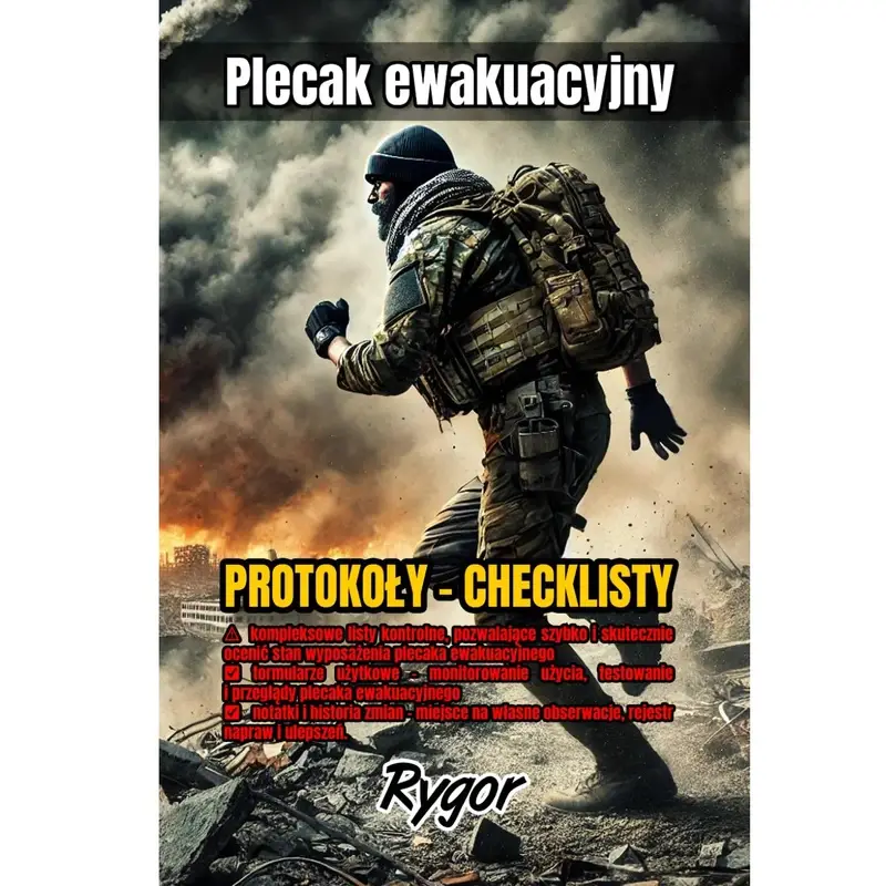 Cena promocyjna Książka „Plecak ewakuacyjny. Protokoły i checklisty” Rygor