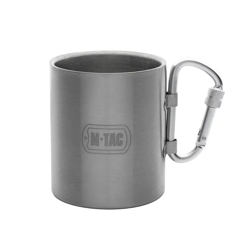 Kubek Termiczny Ze Stali Nierdzewnej Z Karabinczykiem M-Tac (60008012) Oferta limitowana