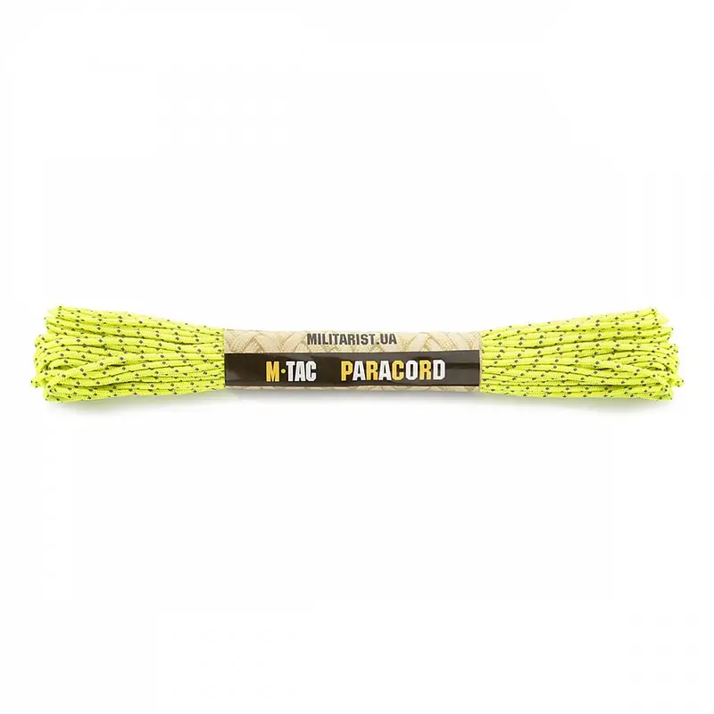 Oferta limitowana Linka Paracord Minicord Reflective 15m M-Tac Neon Yellow (10271142)