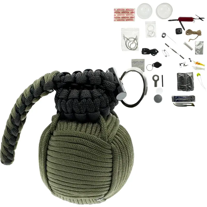 Bestseller Zestaw Przetrwania Survival Kit Paracord 38w1 JB Tacticals Zielony