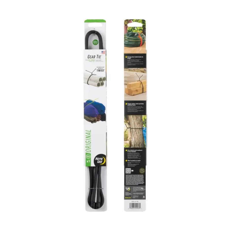 Tani Troki Elastyczne Gear Tie® 64" 2szt. Nite Ize Czarny (GT64-01-R3)