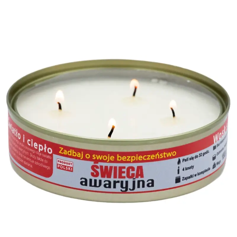 Premium Świeca Awaryjna Sojowa Haske Pro 180g