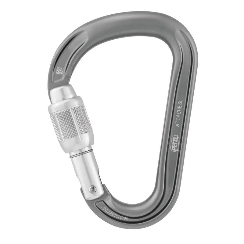 Bezpieczne zakupy Karabinek Attache Screw-Lock Petzl Szary (M038AA01)