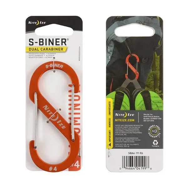 Karabinek S-Biner® Aluminum #4 Nite Ize Pomarańczowy (SBA4-19-R6) Hit sprzedaży