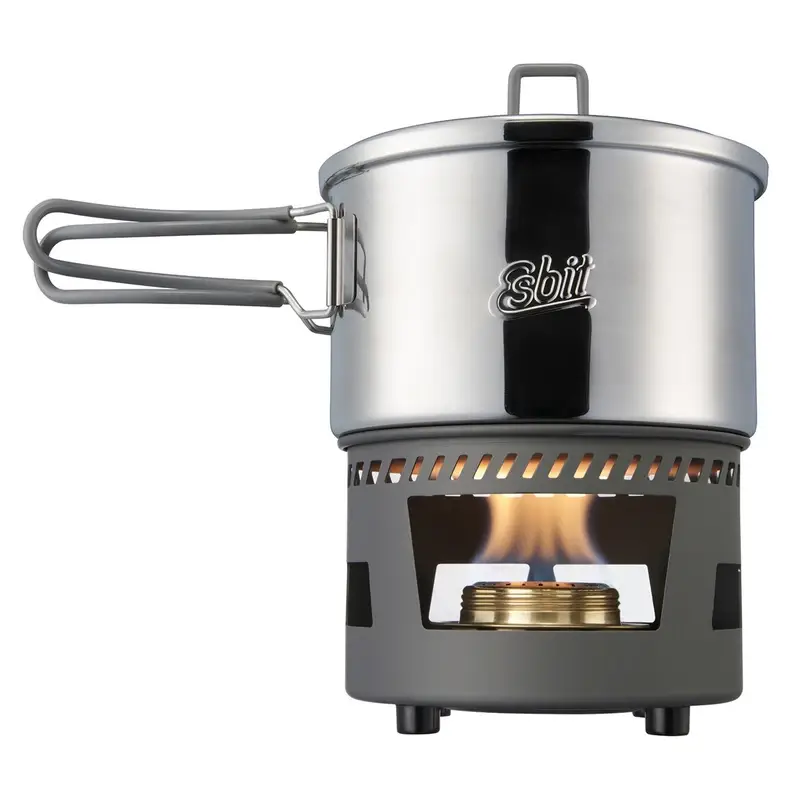 Bezpieczne zakupy Zestaw Do Gotowania Cookset 1500 ml Stainless Steel With Alcohol Burner Esbit (CS1500ST)