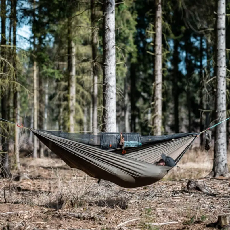Hamak ZORZA I 3,5 x 1,5 m z Zawieszeniem Whoopie Sling FlyHamak Dark Olive Dodaj do koszyka