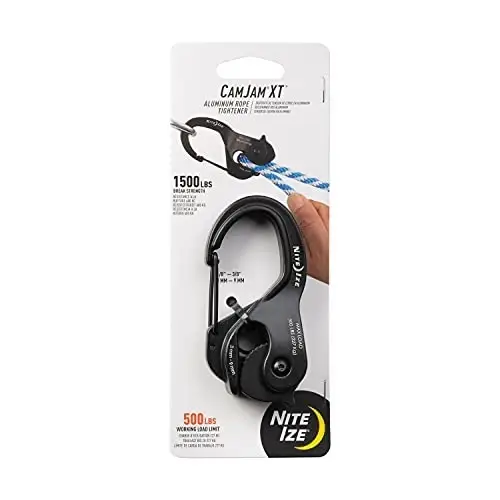 Klamra CamJam XT Cord Tightener Large Aluminiowa Nite Ize Czarna (NCJLA-01-R3) Bestseller