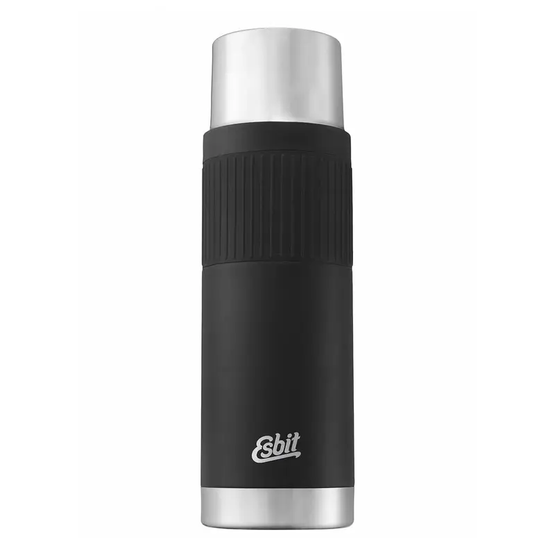 Termos Turystyczny Sculptor Vacuum Flask z Gumowym Otokiem 1000 ml Esbit Czarny (VF1000SC-SL) Ostatnie sztuki