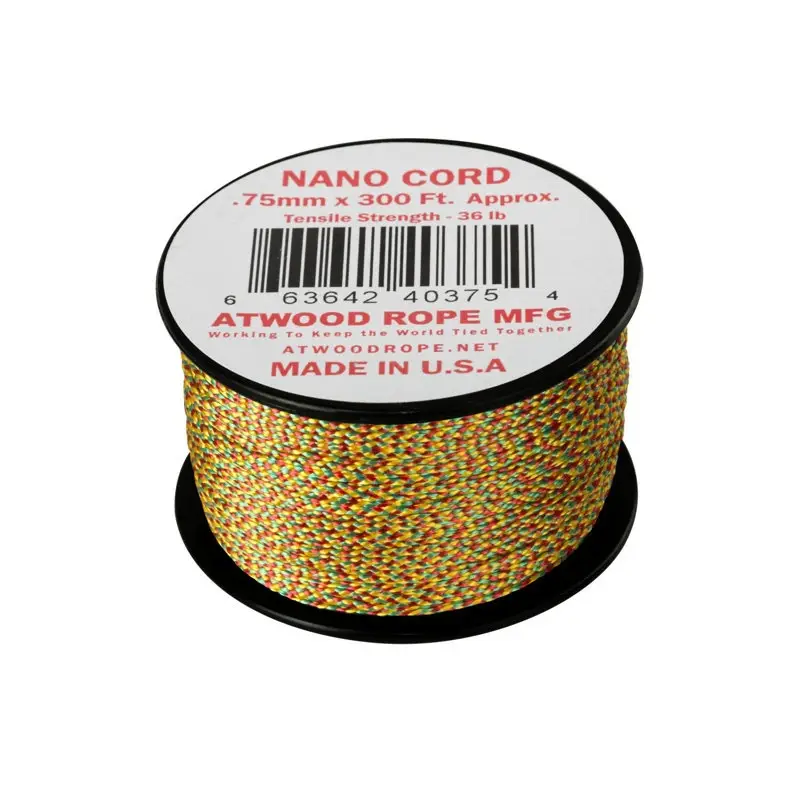 Linka Nano Cord (300ft) Atwood Rope MFG Jamaican Me Crazy (CD-NC3-NL) Rabat