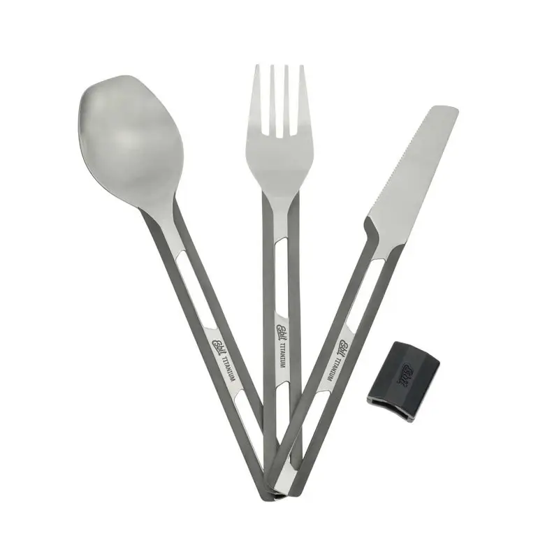 Premium Zestaw Sztućców Cutlery Set Silicon Sleeve Esbit (TC4-TI)