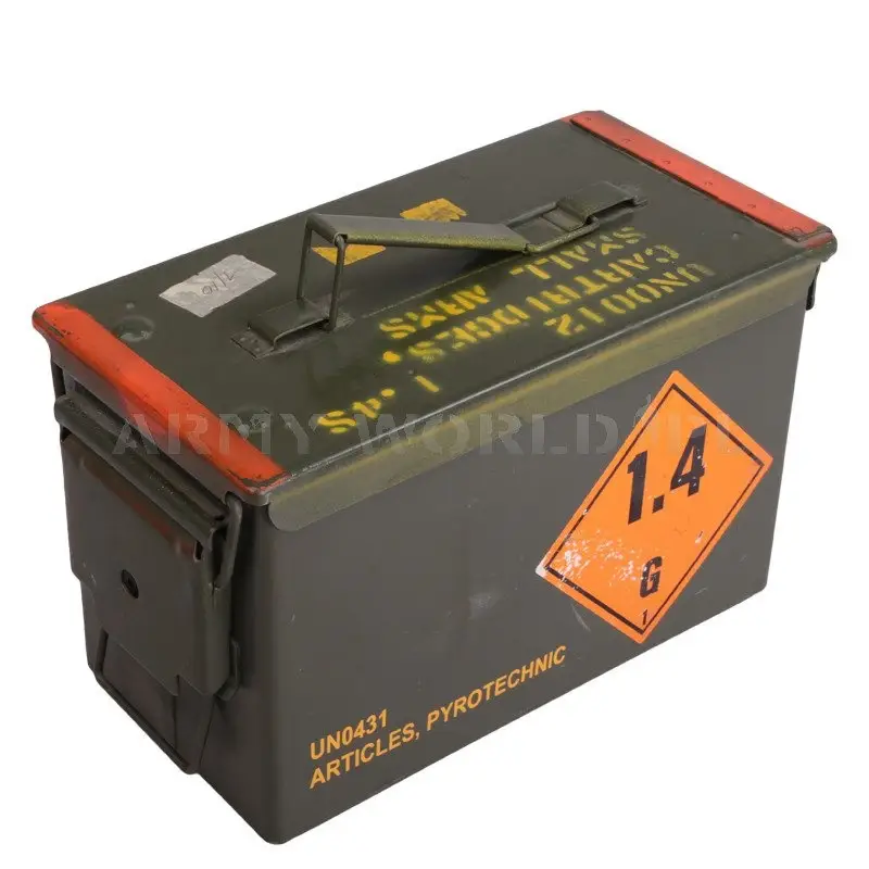 Promocja Skrzynia US Army Na Amunicję Metalowa 30x15x18 Olive Oryginał Demobil DB