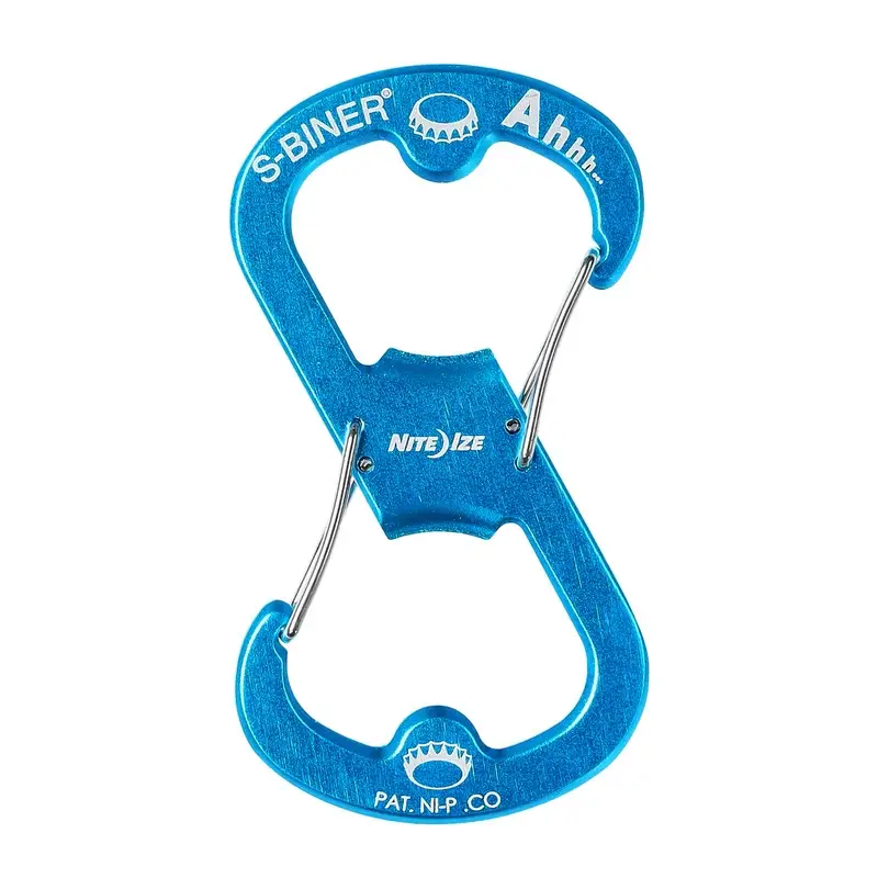 Popularny Karabinek S-Biner Ahhh Bottle Opener Aluminowy Nite Ize Niebieski (SBOA-03-R6)