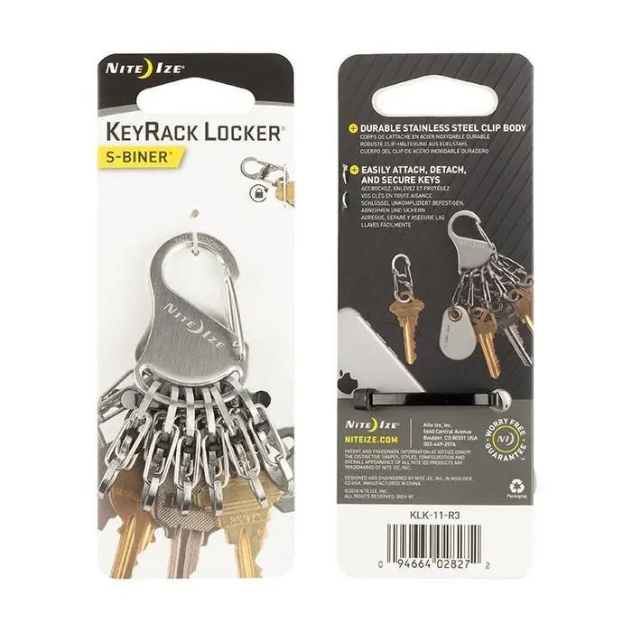 Karabinek Na Klucze Stalowy S-Biner KeyRack Locker Nite Ize Srebrny (KLK-11-R3) Zamów teraz