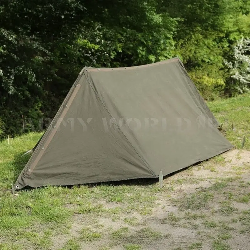Wyjątkowa oferta Pałatka Wojskowa Holenderska Brezent + Stelaż Olive Oryginał Demobil DB