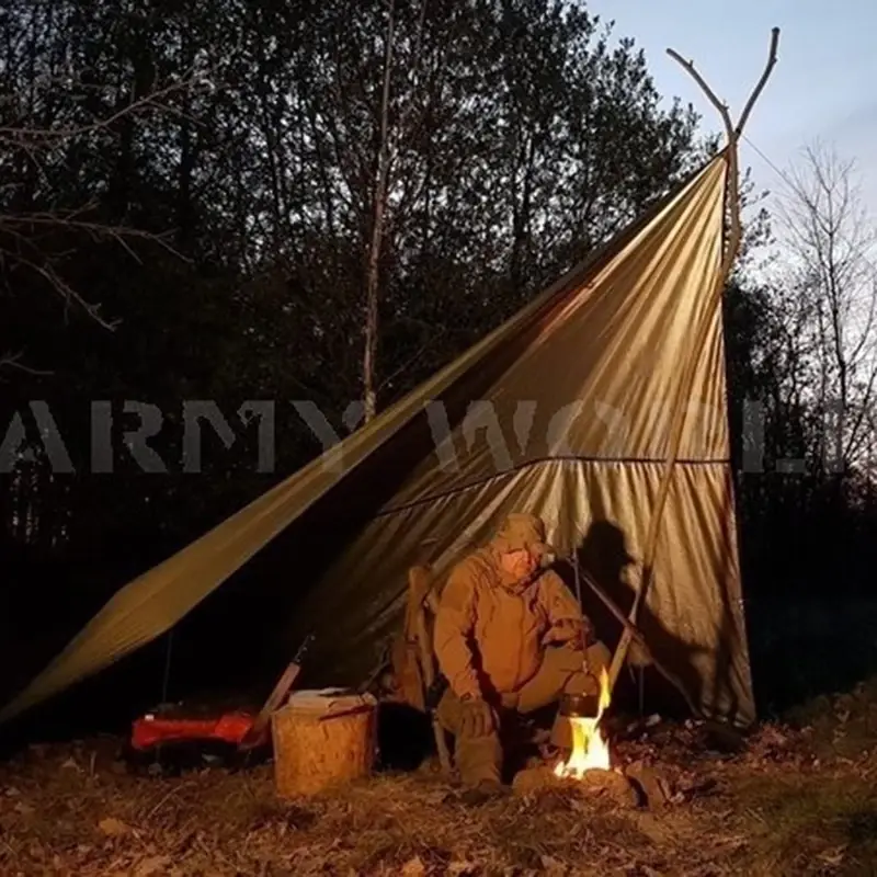 Płachta Wodoodporna Ratownicza Z Warstwą Termoizolacyjną Thermo-Tarp 2 x 3 m Bushmen Olive Wybór klientów