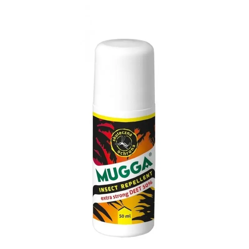 Środek Odstraszający Komary i Kleszcze Mugga Roll On Strong 50% 50 ml Dostępne od ręki