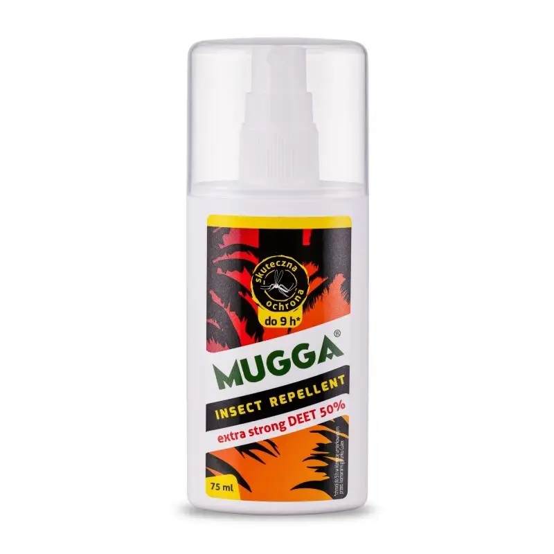 Środek Odstraszający Komary i Kleszcze Mugga Spray Strong 50% 75 ml Hit sprzedaży