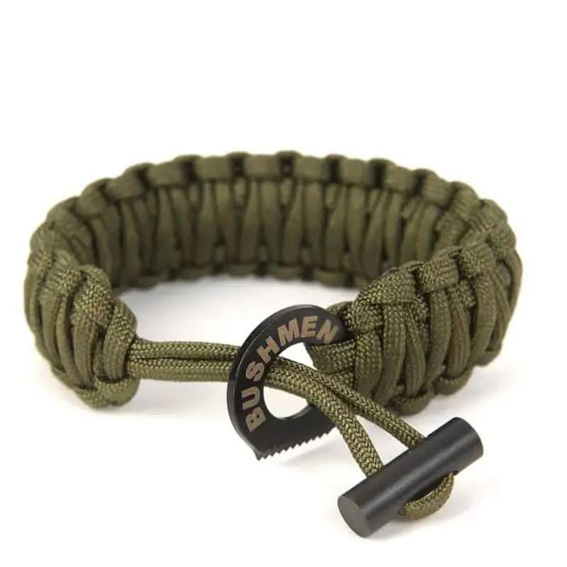 Rabat Bransoleta Paracord 6m Z Krzesiwem I Iskrownikiem Bushmen Olive (BU BRCA 6)