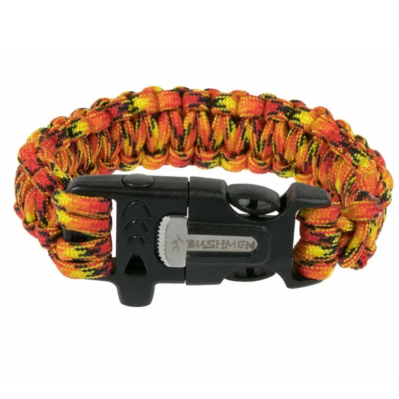Hit sprzedaży Bransoleta Paracord Z Krzesiwem I Gwizdkiem Bushmen Fire (BU BRCA 3)
