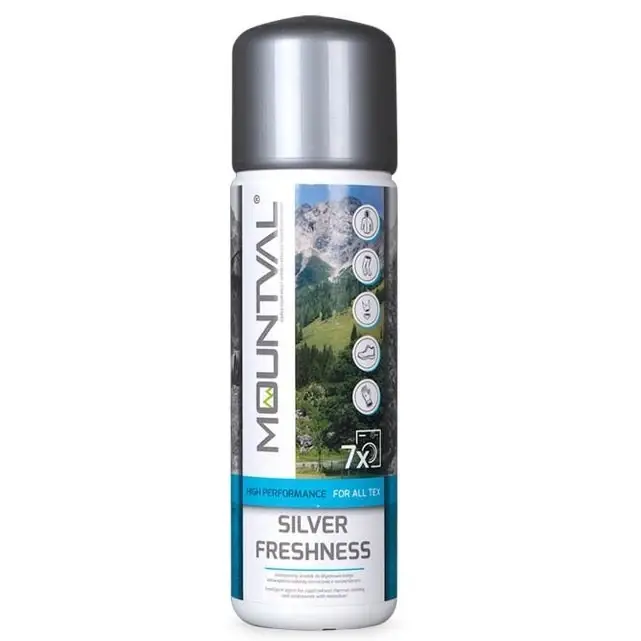 Łatwy zwrot Impregnat Płyn Do Odświeżania Odzieży Termicznej Silver Freshness Mountval 315 ml
