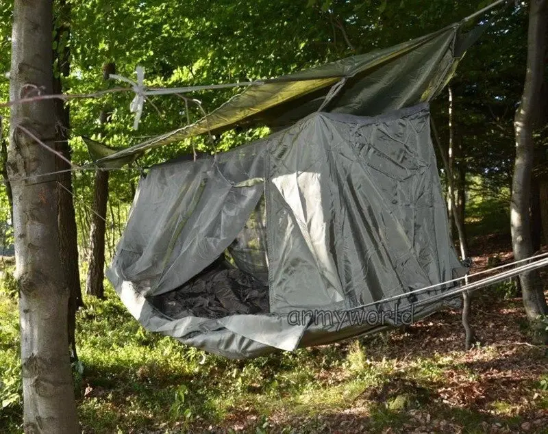 Do wyczerpania zapasów Hamak Jungle Wojskowy Z Moskitierą i Zadaszeniem Oryginał Nowy